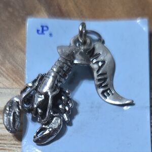 Sterling Silver Lobster Maine Charm Pendant